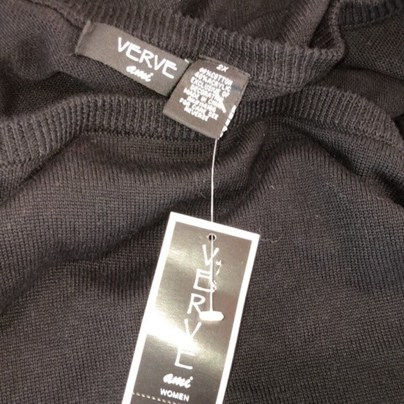 Verve Ami black knit sweater size 2X new with tags - Picture 4 of 6